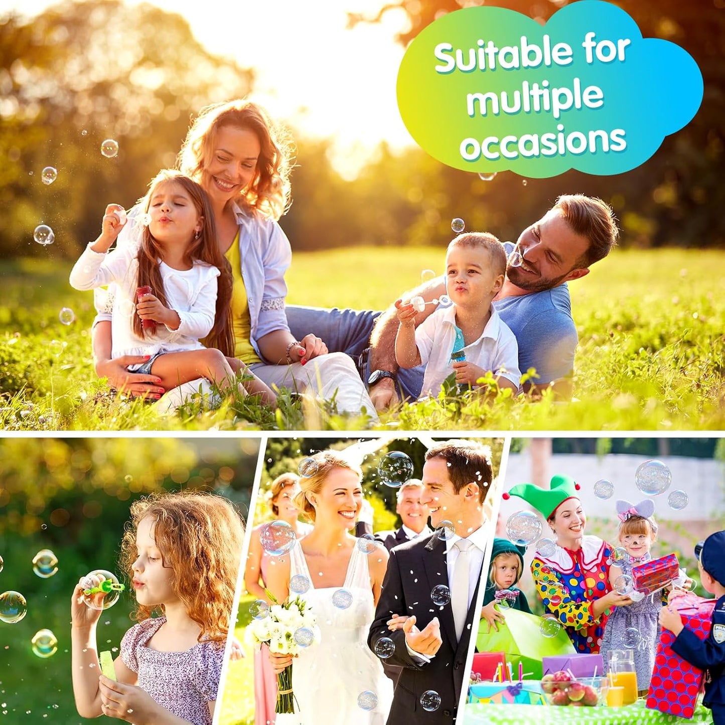 Bubble Solution Refills 32OZ | Giant Bubbles Refill Solution | Bubbles Bulk for Bubble Machine, Bubble Gun, Bubble Wands, Bubble Mower | Bubbles for Kids in Summer Celebrations Party Favor