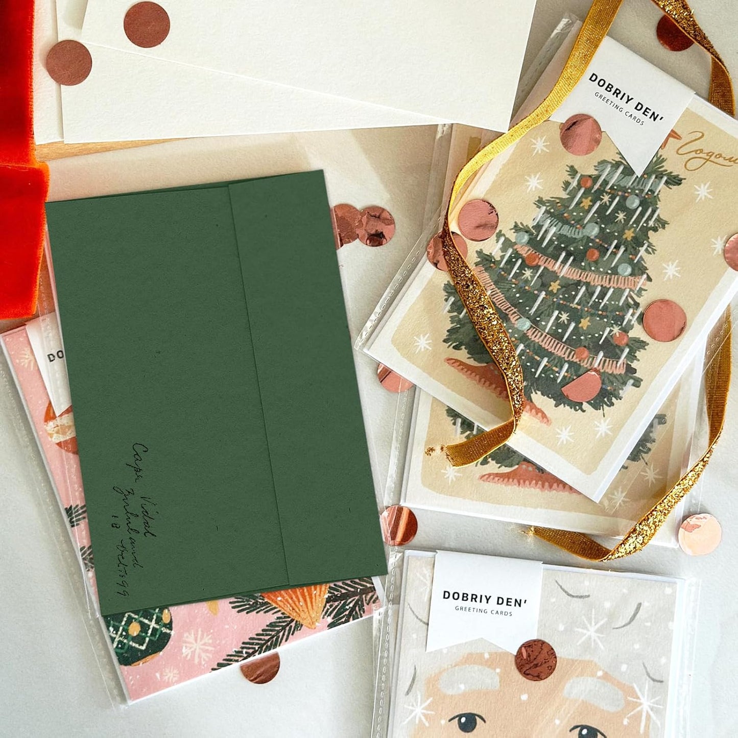 100 Pack Dark Green Envelopes 5x7, Goefun A7 Self Seal Printable Envelopes for Invitation, Photos, Bridal Shower, Wedding, 5.25 x 7.25 in, 120GSM