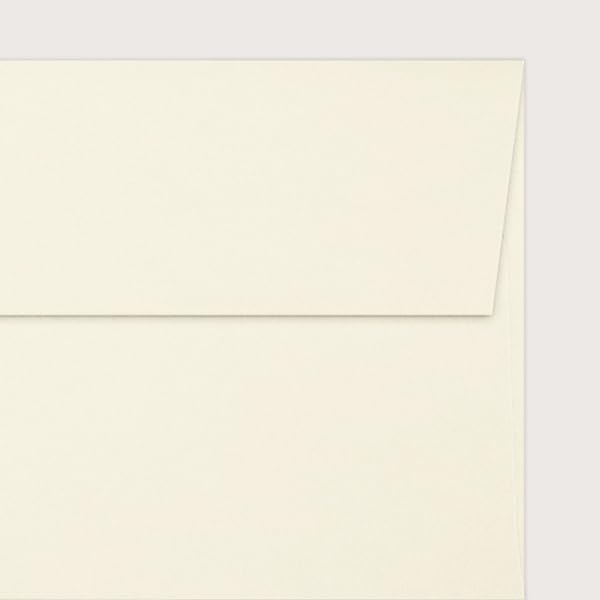 LUXPaper A7 Foil Lined Invitation Envelopes | Peel & Press | 5 1/4" x 7 1/4" | Natural w/Gold LUX Lining | 70lb. Text | 50 Qty