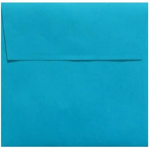 LUXPaper Square Invitation Envelopes | Peel & Press | 7" x 7" | Pool Blue | 80lb. Text | 50 Qty