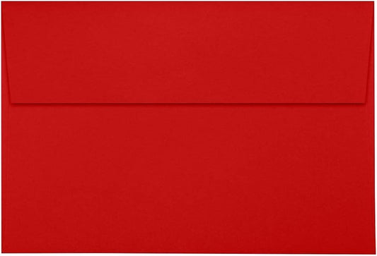 LUXPaper A10 Invitation Envelopes | Peel & Press | 6" x 9 1/2" | Ruby Red | 80lb. Text | 50 Qty
