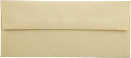 JAM PAPER #10 Business Parchment Envelopes - 4 1/8 x 9 1/2 - Antique Gold Recycled - 50/Pack