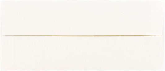 JAM PAPER #10 Business Parchment Envelopes - 4 1/8 x 9 1/2 - White Recycled - 50/Pack