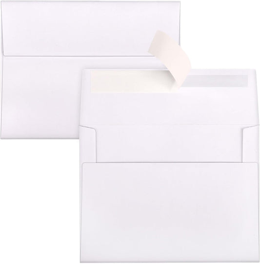 500 Pack A2 Invitation Envelopes - White Envelopes Self Seal, 4-3/8 x 5-3/4 Wedding Envelope Bulk for Photos, Postcards, RSVPs, Thank You Notes, Greeting Cards, Announcements