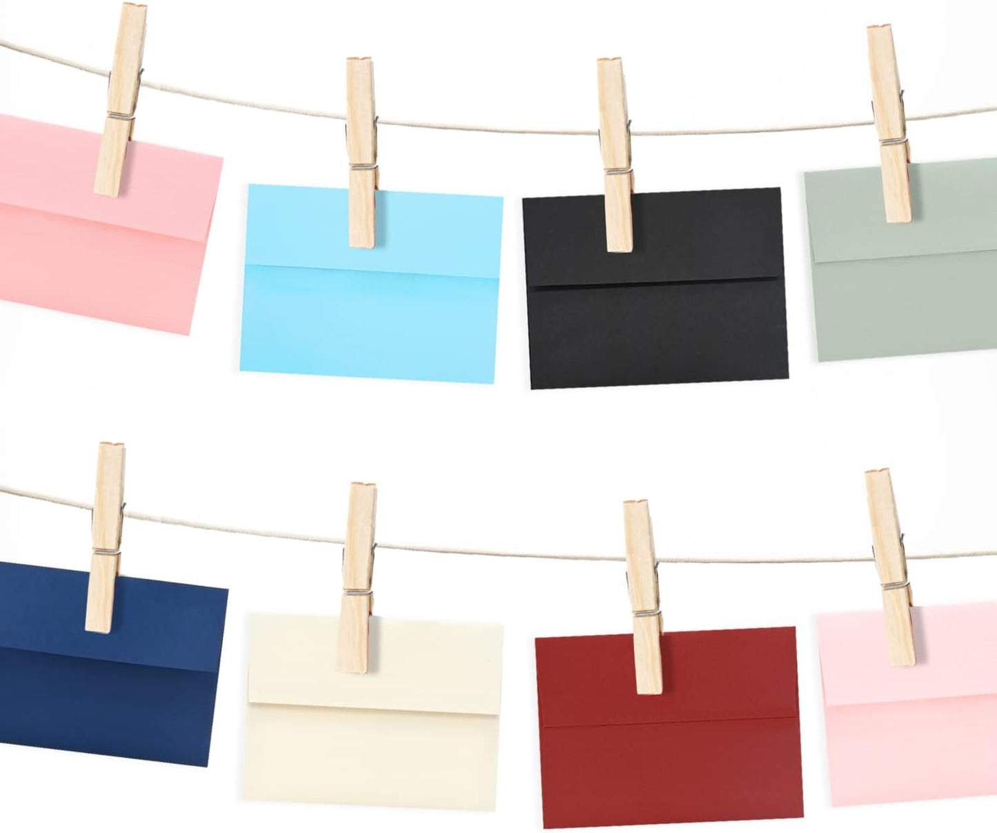 100 Pack A7 Pink Pastel Invitation 5x7 Envelopes - Self Seal, Square Flap,Perfect for Baby Shower, 5x7 Cards, Weddings, Birthday, Invitations, Graduation, 5.25 x 7.25 Inches (Rose Pink)