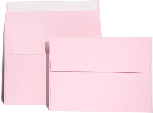 100 Pack A2 Pink Envelopes Self Sealing Adhesive Perfect for Weddings, RSVP, Invitations, Baby Shower,Greeting Cards,Announcements, Thank You Notes| A2(4.375 x5.75 Inches)
