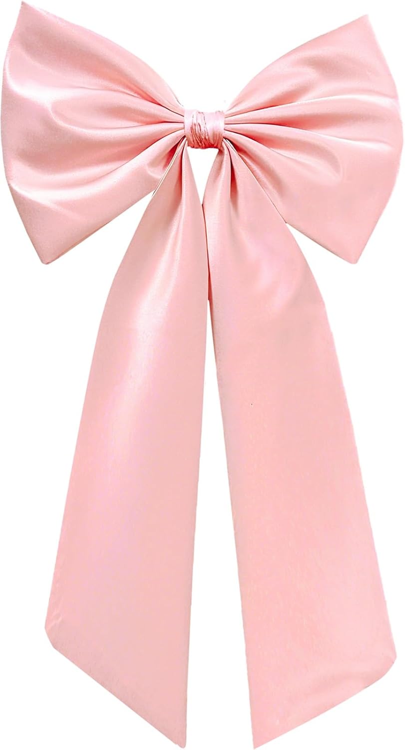 Large Pink Bow for Decorations Big Pink Ribbon Bows Banner Décor Large Bow Wall Hanging Decor for Baby Shower Bow Themed Wedding Party Coquette Birthday Decorations