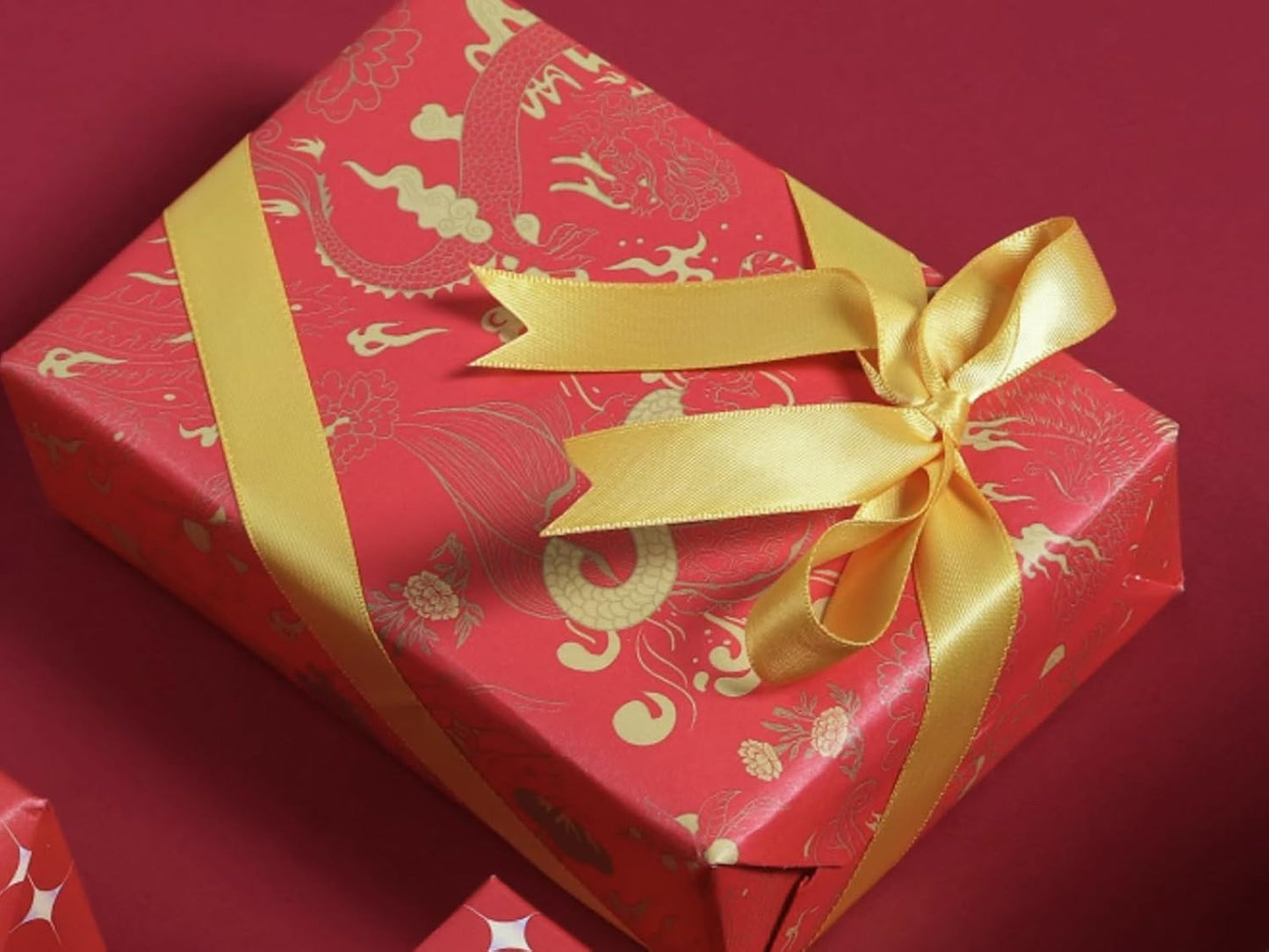 1 Inch Gold Satin Ribbon 50 Yards Solid Fabric Ribbons for Gift Wrapping, Crafts, Floral Arrangements, Wedding, Party, Holiday Decor