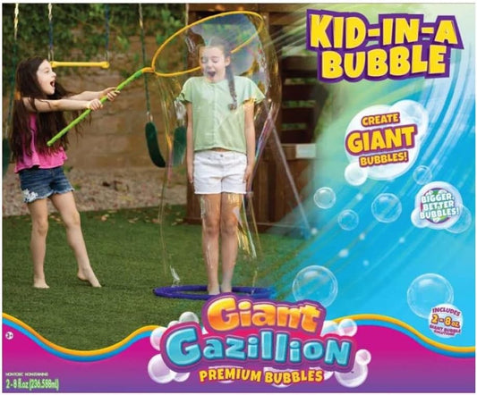 Gazillion Kid in a Bubble | Giant Wand | Child inside the Bubble | For Children, Pets, Parties, Celebrations, Outdoor | Toys and Gifts for Children Aged 3 and Up