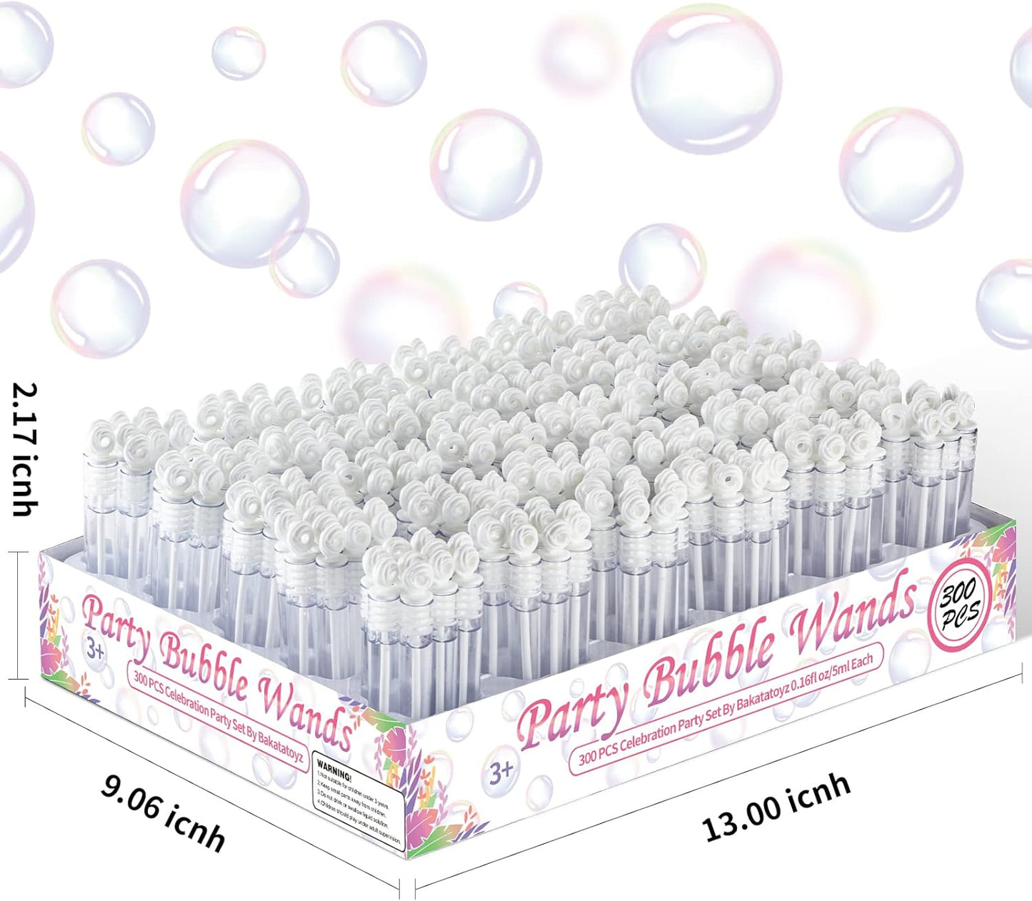 300 Pack Mini White Bubble Wand Party Favors, Perfect Bubble Stick Bulk Toy For Weddings Reception And Anniversaries Celebrations, Ideal For Valentine's Day, Engagement, Parties Gift For Couple, Guess
