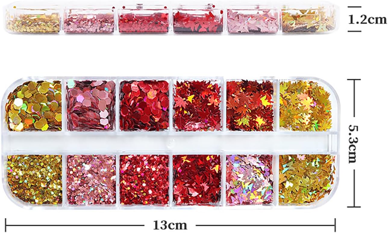 Maple Leaves Confetti,2000pcs Fall Leaves Party Table Decorations Scatter Foil Confetti for Autumn Harvest Thanksgiving Wedding Throwing Table Decoration Glitter Party Supplies (red)