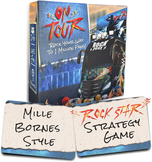 On Tour – Music Themed Card Game for Families, Mille Bornes Style | Teens & Adults | Fun Party Board Game, Travel Game, and Family Game Night Favorite 3-6 Players