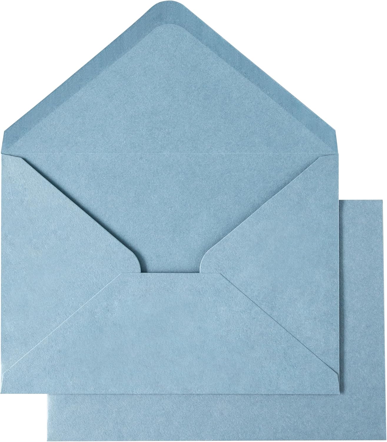 PONATIA 50 PCS A7 Envelopes, 5.25 x 7.48'' Matte Dusty Blue Envelope for 5x7'' Weddings Invitation Cards, Christmas Gift Cards, Acrylic Invitations, Photos and Any 5x7" Inserts