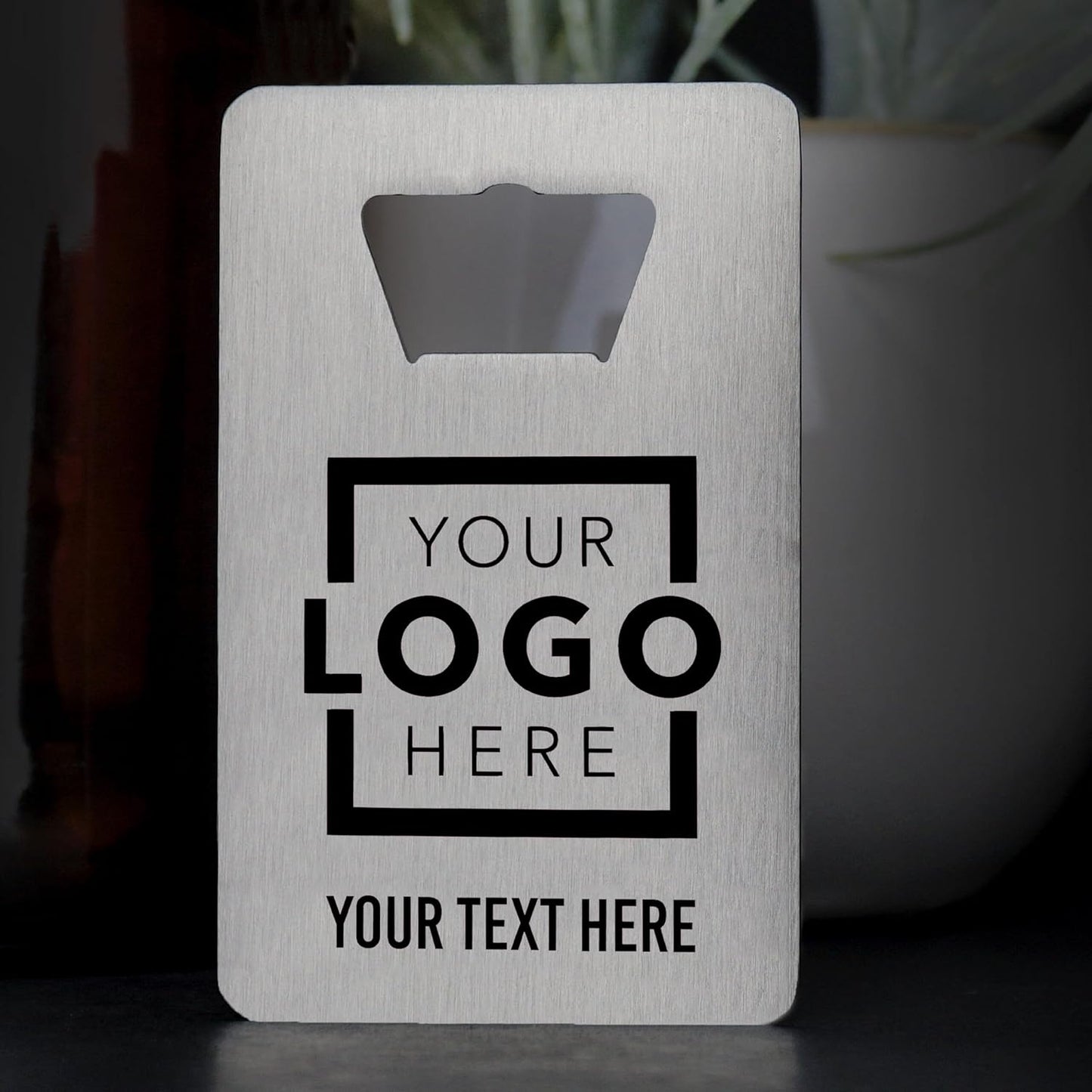 Custom Metal Bottle Opener Business Cards (Stainless Steel, 400 pcs) - 2 Business Days Personalized Stainless Steel Bottle Opener With Your Logo Printed 1.5mm Thick