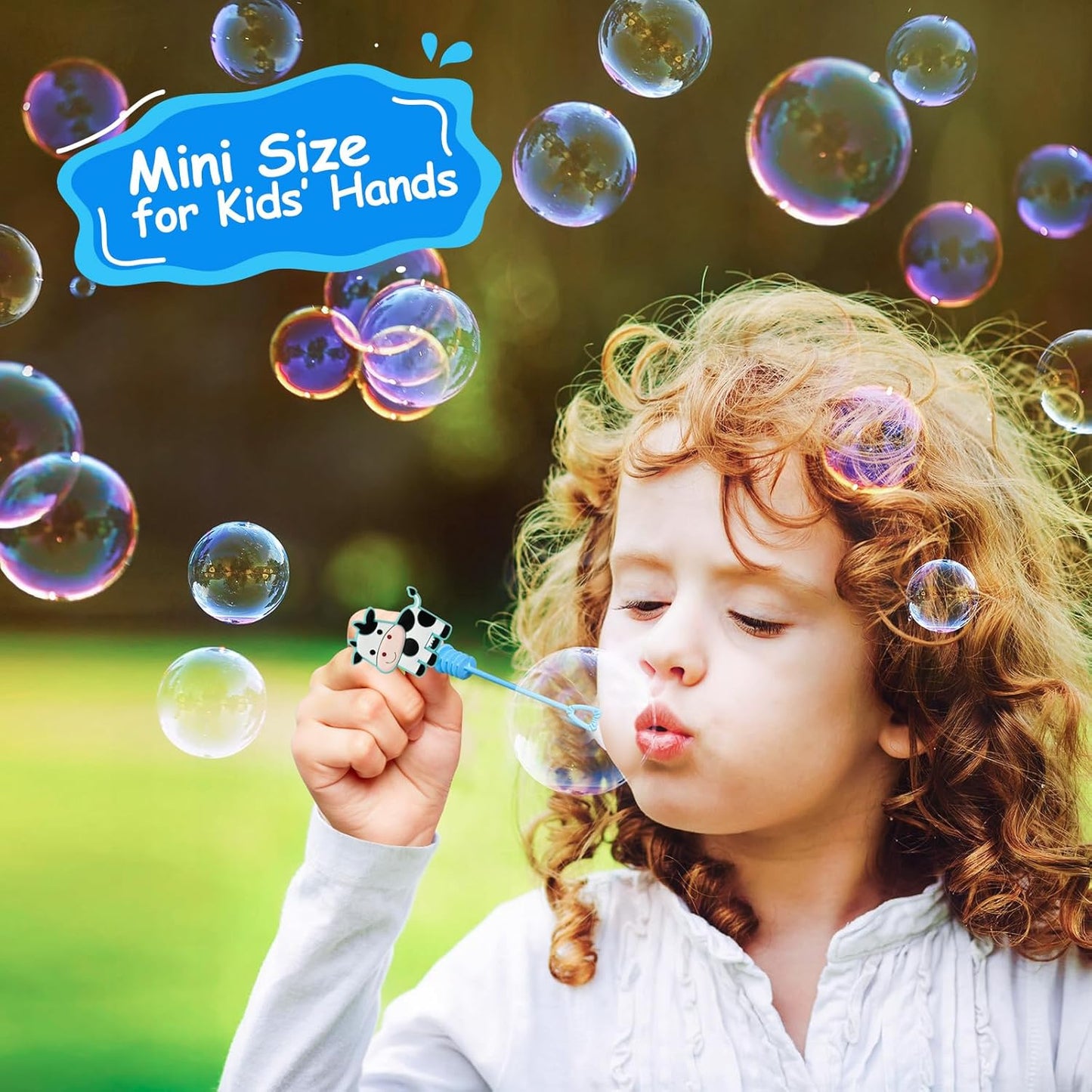 24 Farm Animal Party Favors Bubble Wands for Kids, Chicken Sheep Horse Cow Pig Mini Bubbles Wand Toys, Barnyard Farm Theme Birthday Party Supplies Goodie Gift Bag Stuffers Pinata Classroom Prizes