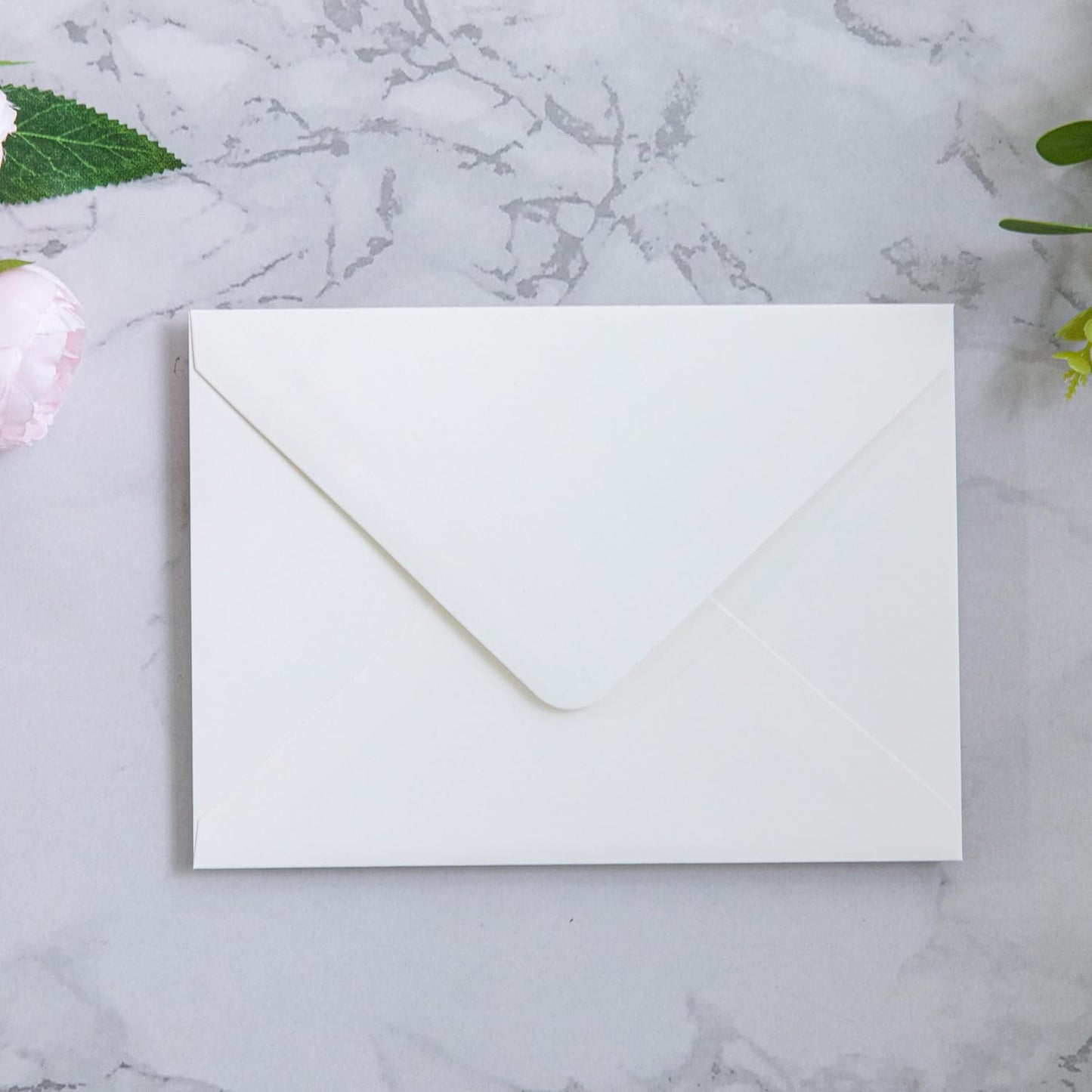 PONATIA 50 PCS A7 Envelopes, 5.25 x 7.48'' Matte Ivory Envelope, Perfect 5x7 Envelopes for Wedding Invitation Cards, Christmas Gift Cards Envelope, Acrylic Invitations, Photos