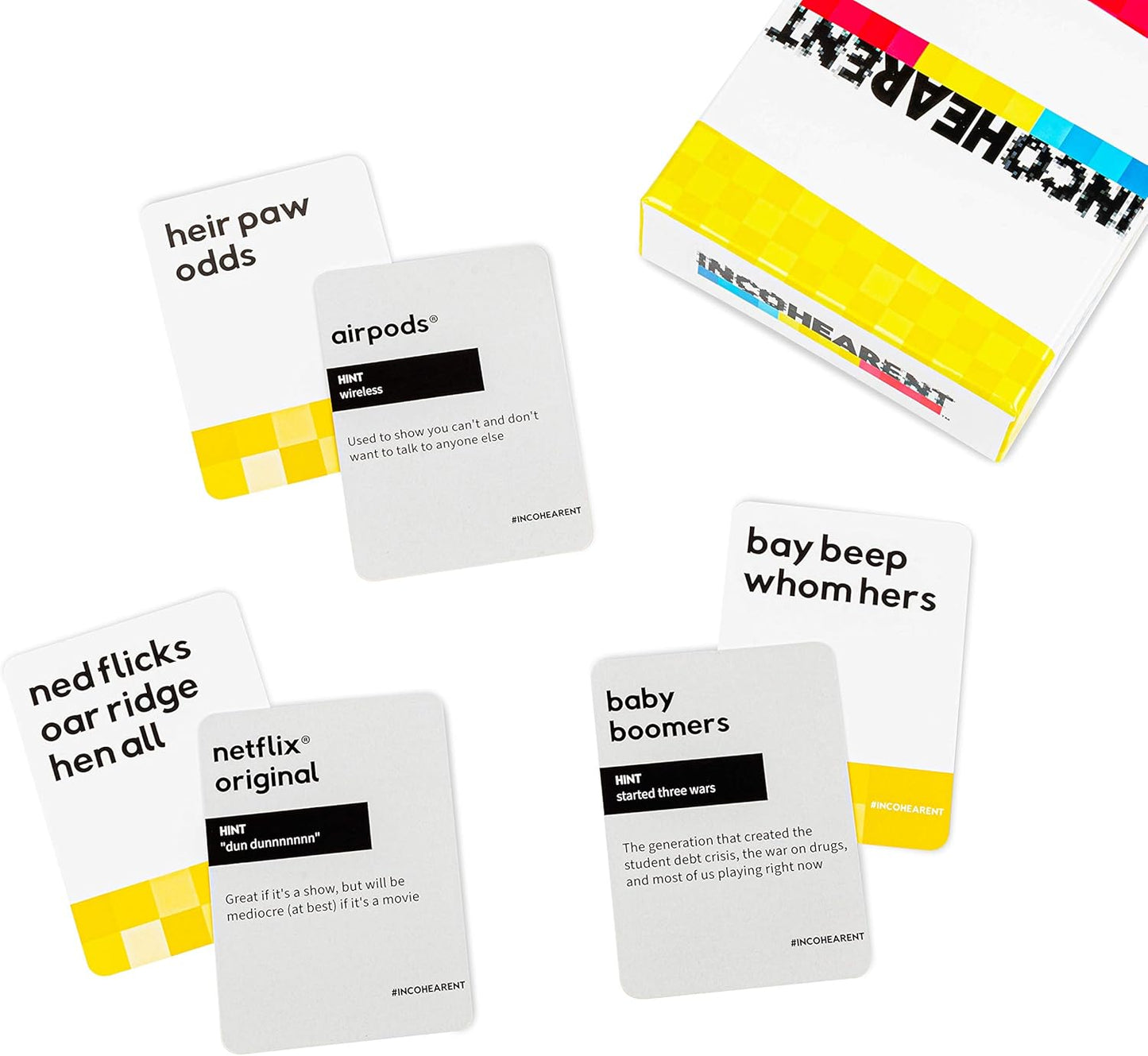 WHAT DO YOU MEME? Incohearent Fresh Phrases Expansion Pack - Designed to be Added to Incohearent Core Game