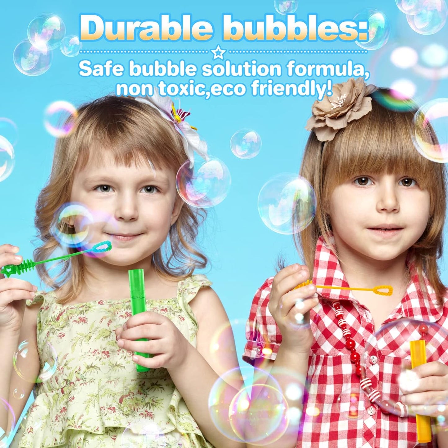 Letapapa Bubble Wand, 400 Pcs Mini Bubble Wands Bulk in 10 Colors, Bubble Easter Halloween Party Favors for Kids, Summer Toys, Indoor Outdoor Activity, Themed Birthday, Wedding, for Girls & Boys