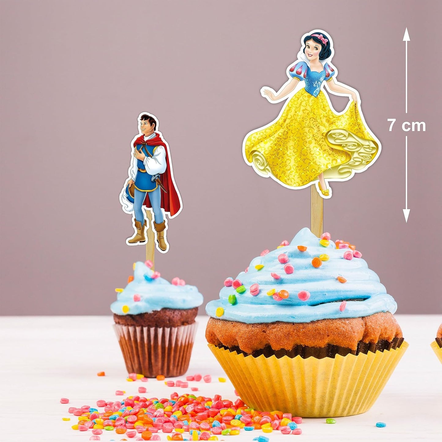 "Snw Whte and the Sevn Dwafs Cupcake Topper | Fairytale Party Decor | Enchanted Forest Theme | Classic Story Celebration | Magical Cake & Cupcake Decorations"